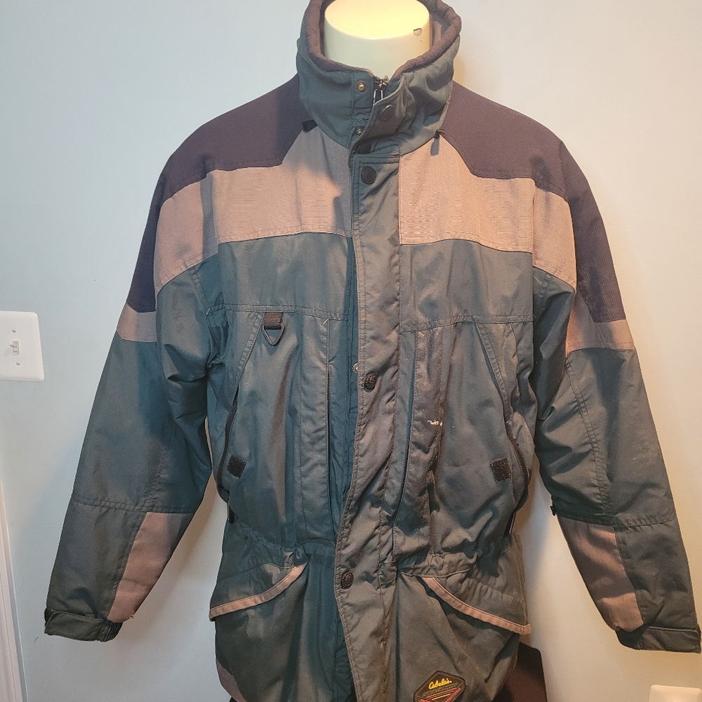 Cabela's Dry Plus Winter Coat ~ size XL  ~ color Green/Black/Gray ~ 56835